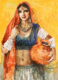 Moazzam Ali, 22 x 30 Inch, Watercolor on Paper, Figurative Painting, AC-MOZ-097